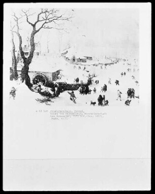 Winterlandschaft bei Antwerpen mit Schneefall