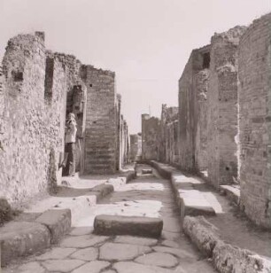 Italien, Pompeji, Via degli Augustali, Natursteinpflaster