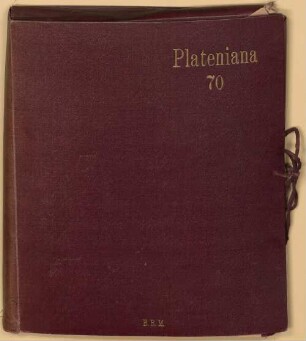 Nachlass von August Graf von Platen-Hallermünde (1796 - 1835) - BSB Plateniana, 70,a. August Graf von Platen-Hallermünde (1796 - 1835) Nachlass: Geschäftsbriefe an Platen - BSB Plateniana 70.a