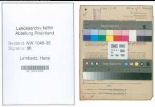 Entnazifizierung Hans Lambertz , geb. 18.02.1921 (Kinobesitzer)