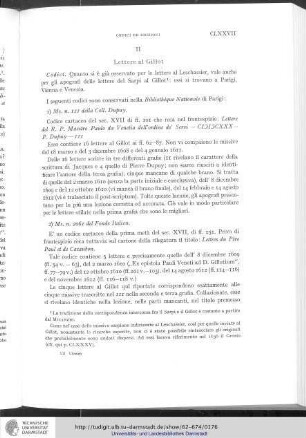 II. Lettere al Gillot