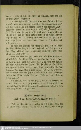 Meine Schulzeit und das Revolutionsjahr 1848