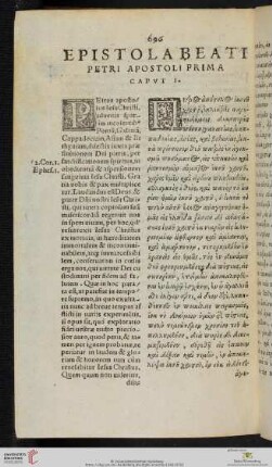Epistola Beati Petri Apostoli Prima