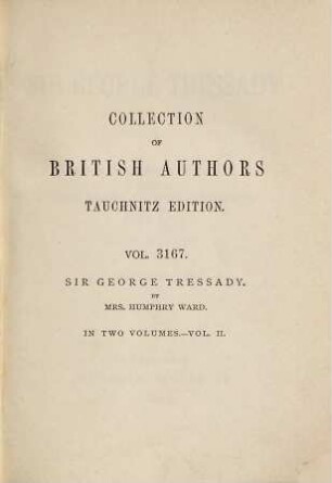 Sir George Tressady : in two volumes, 2