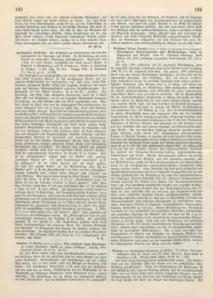 195-196 [Rezension] Kähler, Martin, Wie studiert man Theologie im ersten Semester?