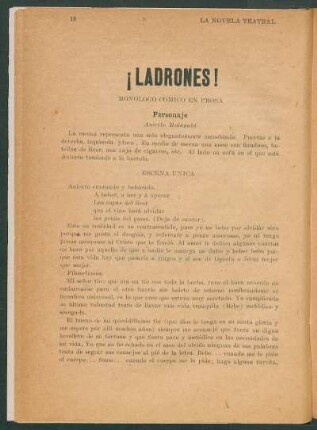 ¡Ladrones! : Monólogo cómico en prosa