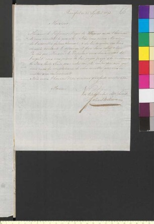 Brief von Bethmann, Gebrüder an Torlonia (Torlonio), Mari