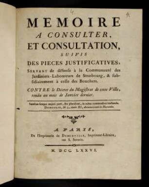 1-109, Memoire A Consulter Et Consultation