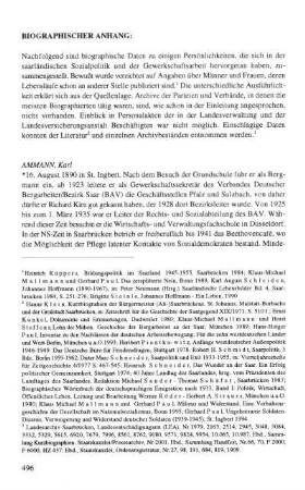 Biographischer Anhang