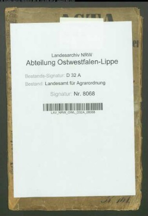 Kleinenberg, Krs. Büren. Holzablösung