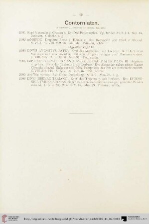 Contorniaten (Nr. 2081-2086)
