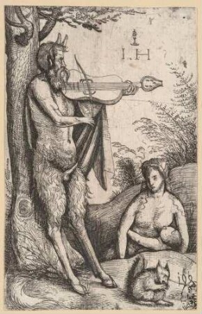 Geige spielender Satyr