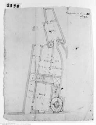 Rom, Palazzo Amadori in via Banchi, Grundriss des Erdgeschosses