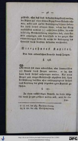 Vierzehntes Kapitel. Von dem ordentlichen Beweise durch Zeugen.