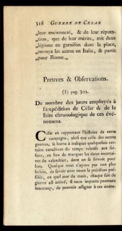 Preuves & Observations