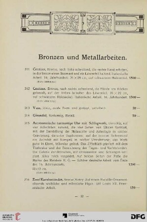 Bronzen und Metallarbeiten (Nr. 311-351)