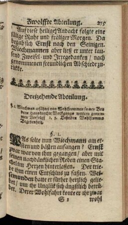Dreizehende Abteilung.