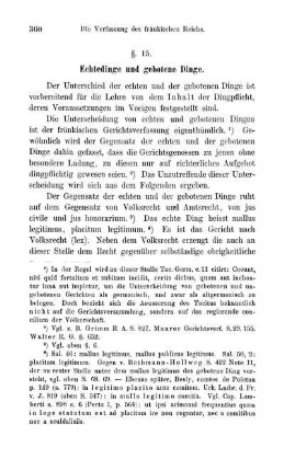 §. 15. Echtedinge und gebotene Dinge