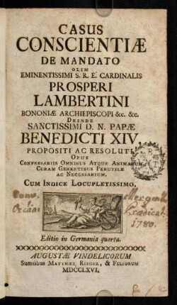 1-488, Casus Conscientiae De Mandato