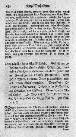 Drey hüpsche kurzweilige Mährlein.