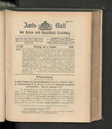 No. 237, 1. Oktober 1916