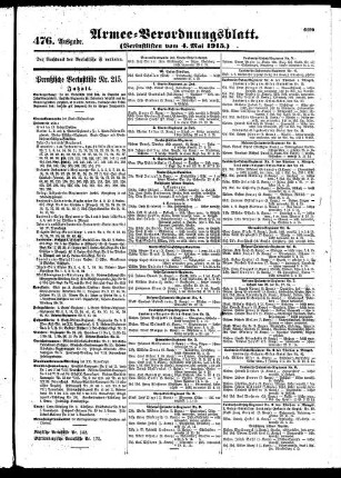 476.Ausgabe. Dienstag, 4. Mai 1915