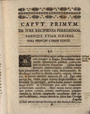 Tractatio iur. de iure recipiendi Iudaeos cum generatim, tum speciatim, in terris Brunsvico-Luneburgicis