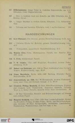 Handzeichnungen (Nr. 331-351)