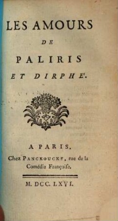 Les Amours De Paliris Et Dirphé