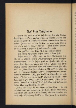 36-56, Aus dem Lesezimmer - In der Grünhöffchen Straße