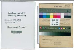 Entnazifizierung Josef Edmund Haus , geb. 20.12.1909 (Geschaeftsinhaber)