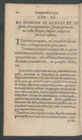 Caput III. De Termino In Genere, [...