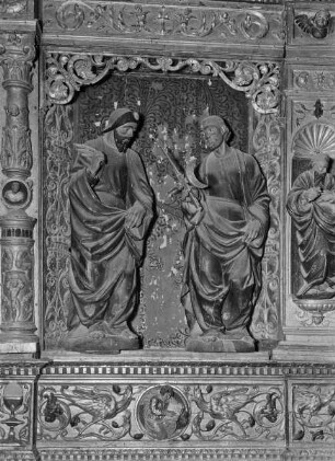 Hochaltar, Untergeschoss, rechter Teil: heiliger Jakobus Major und Matthäus