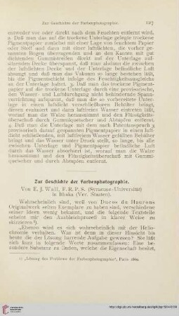 Zur Geschichte der Farbenphotographie