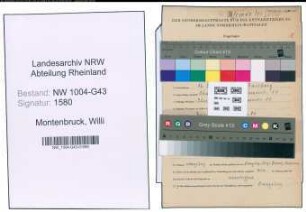 Entnazifizierung Willi Montenbruck , geb. 16.07.1908 (Vertreter)