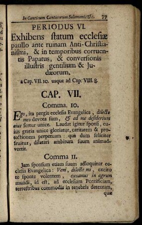 Periodus VI. Exhibens statum ecclesiæ paullo ante ruinam Anti- Christianismi, & in temporibus corruentis Papatus, & conversionis illustris gentilium & Judæorum.