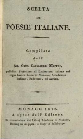Scelta di poesie italiane