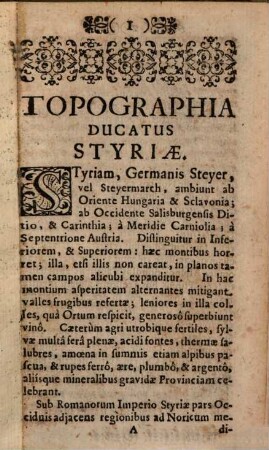 Topographia Ducatus Styriae Laureatis honoribus .. Francisci Rambaldi ... de Strasoldo ... dicata