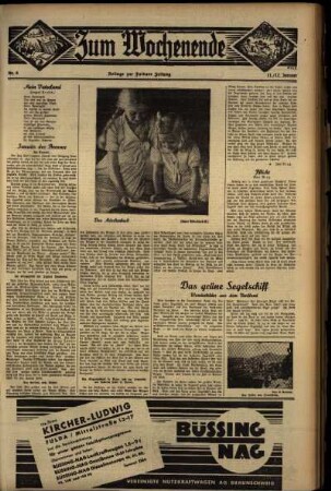 Dritte Ausgabe vom Samstag, den 11. Januar 1936.
