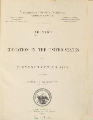 Report on education in the United States. 11. 1890 (1893)