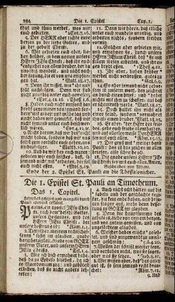 Die 1. Epistel St. Pauli an Timotheum. - Die 2. Epistel St. Pauli an Timotheum.