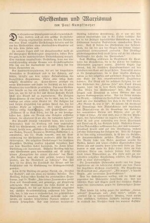 Christentum und Marxismus