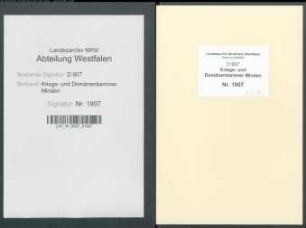 Das Leggewesen im Fürstentum Minden
