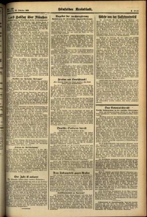 Zweite Ausgabe vom Mittwoch, den 26. Oktober 1938.