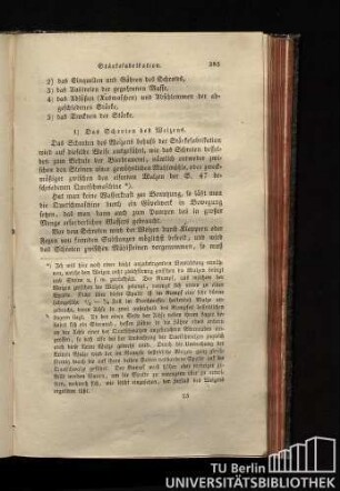 1) Das Schroten des Weizens
