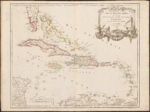 Partie De La Mer Du Nord, où se trouvent Les Grandes Et Petites Isles Antilles, Et Les Isles Lucayes : Avec Privilege