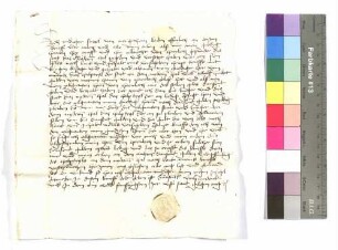 Rüdiger Sützel von Mergentheim: Versetzung von Niedernhall; Siegel: Rüdiger Sützel.