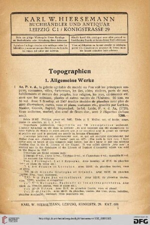 Topographien (Nr. 1 - 1557)