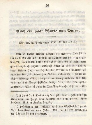 Auch ein paar Worte von Polen