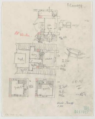 Fischer, Theodor; Planegg bei München (Bayern); Ev. Waldkirche - Grundrisse, Details